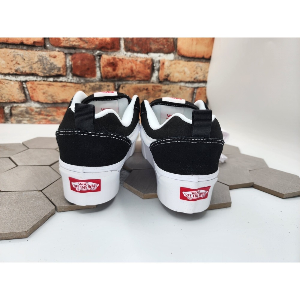 VANS Knu Stack‎ Platform Lift Shoes Black White Platform Shoes Women Sz  8 - Picture 5 of 8